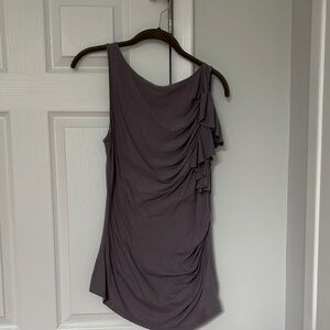 GO International for Target Asymmetrical Gray Sleeveless Top